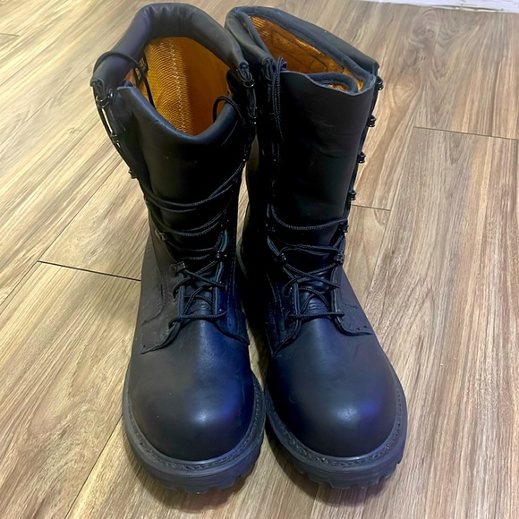 BellevilleMensVIBRAM Combat Boots Black Leather